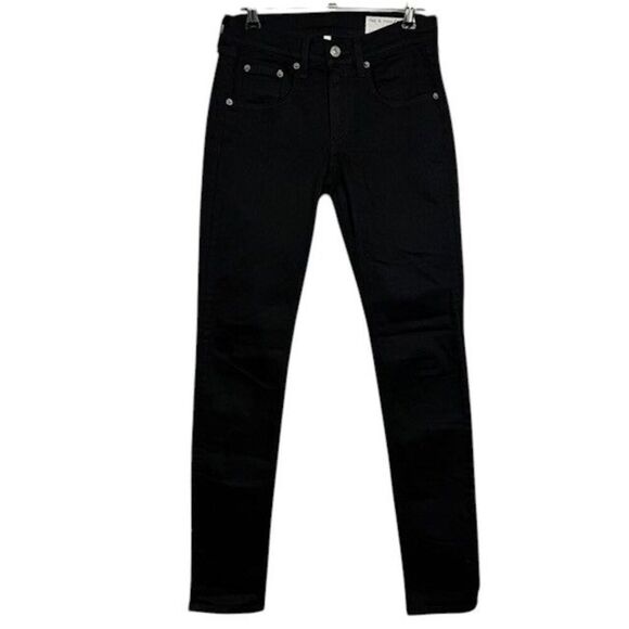 Rag & Bone Skinny Jeans in Coal Black Wash Stretch Size 24 - Picture 1 of 12